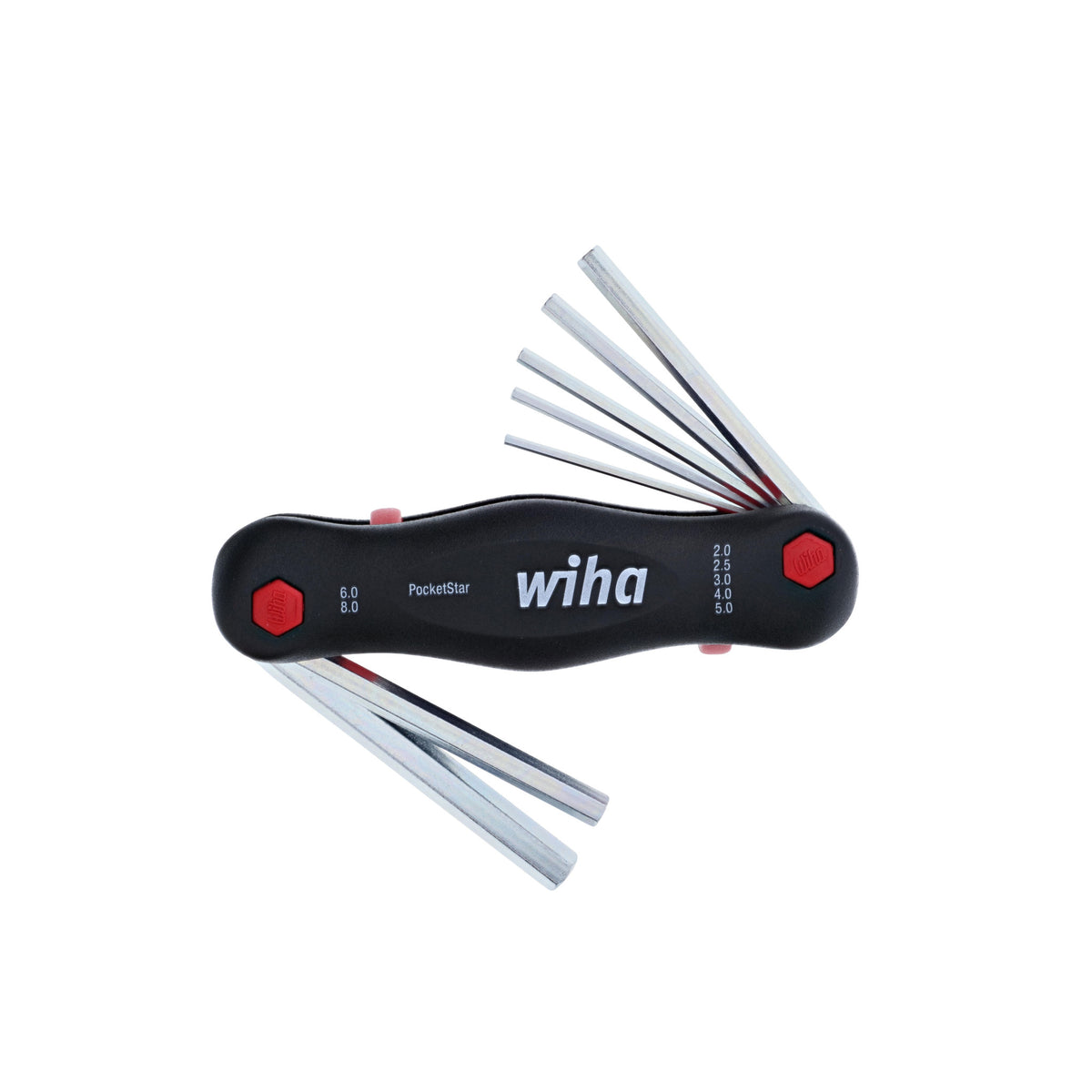 Wiha 35195 7 Piece PocketStar Fold-Out Hex Key Set - Metric