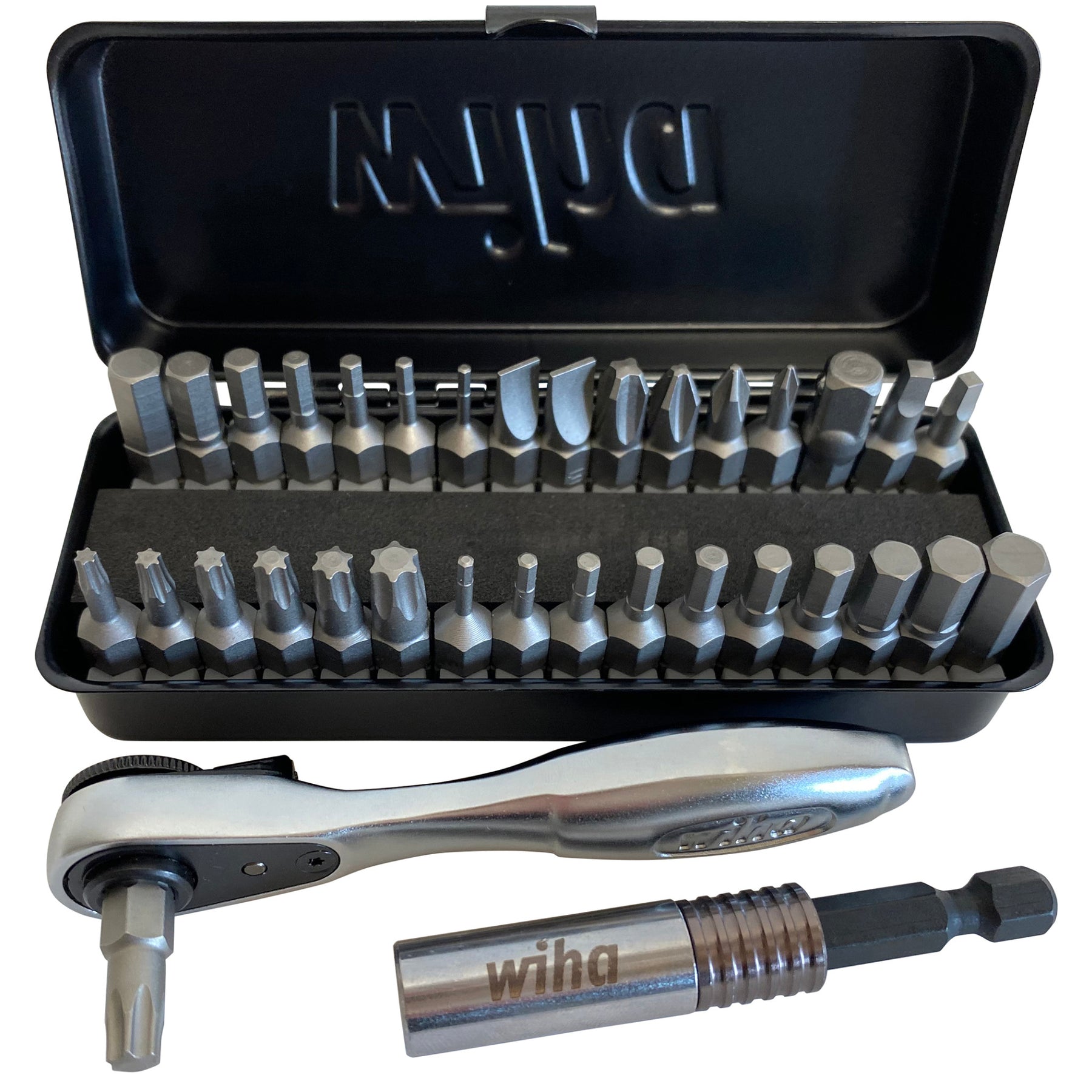 Wiha 74996 35 Piece 1/4" Ratchet and Bit Set