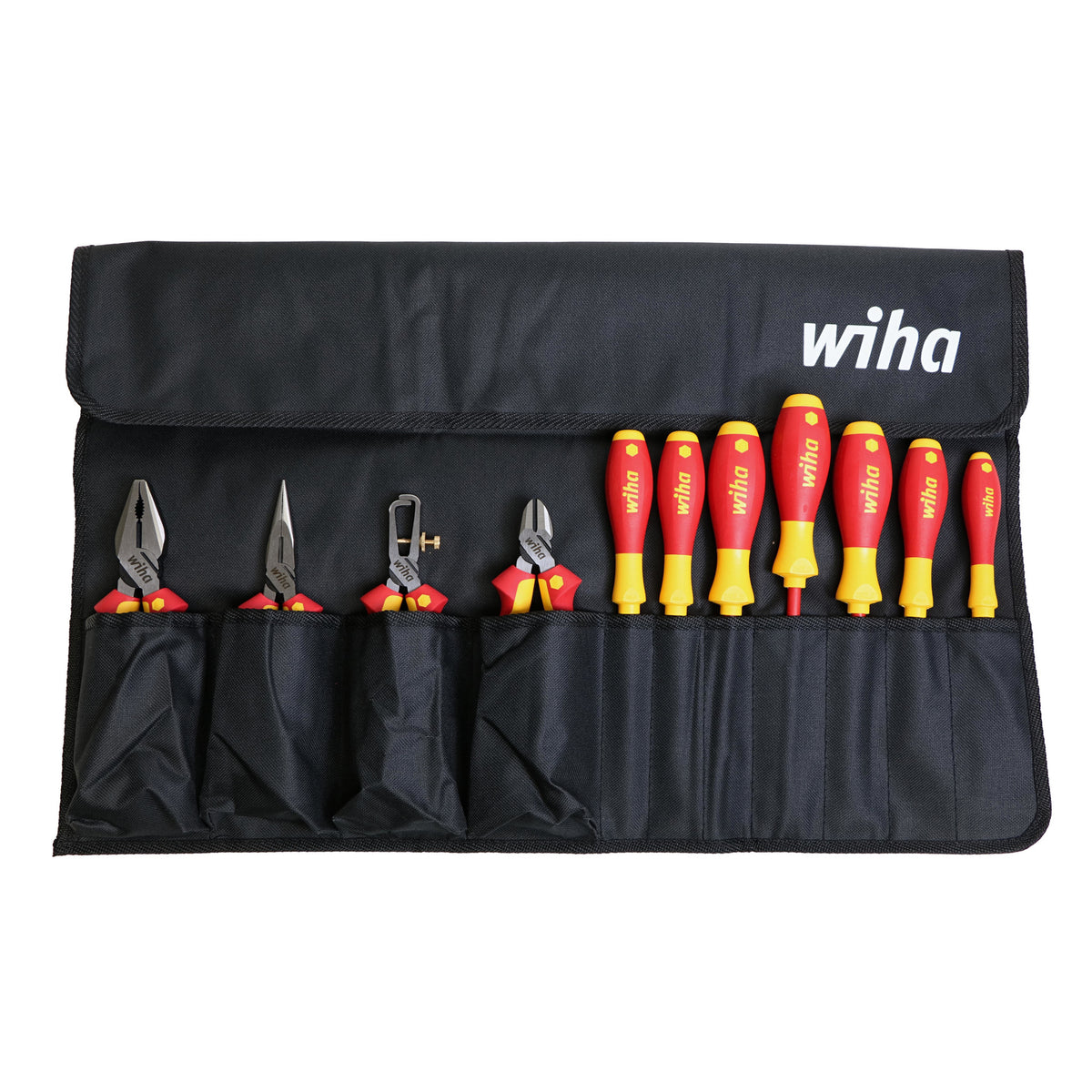 Wiha 32986 11 Piece Insulated Industrial Pliers and Screwdriver Set