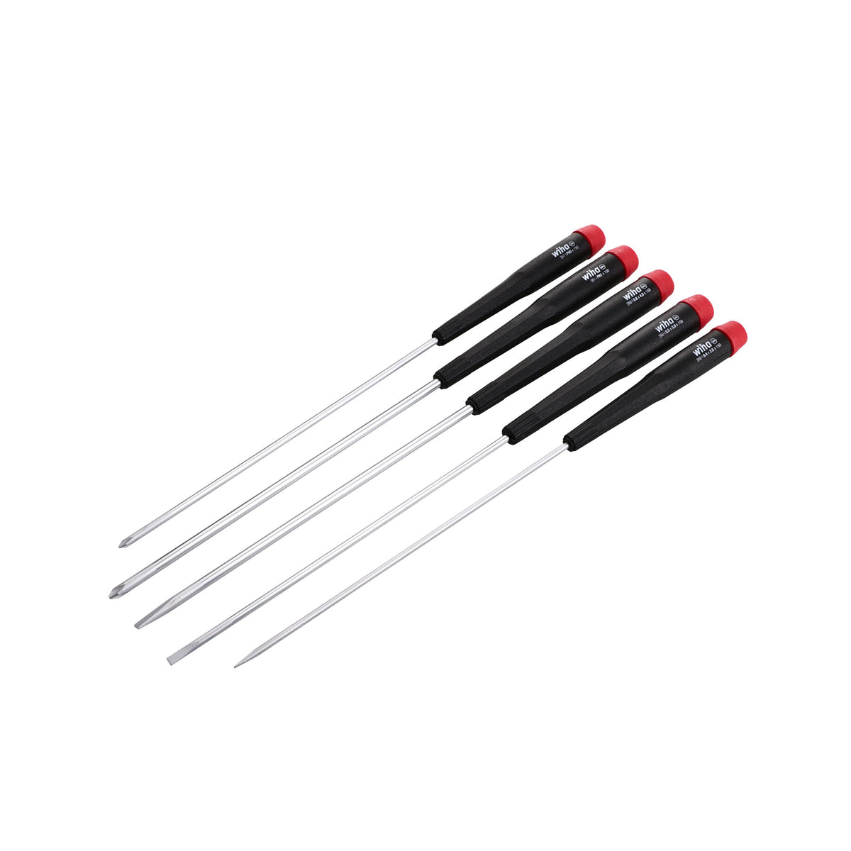 Wiha 26192 5 Piece Precision Slotted and Phillips Screwdriver Set